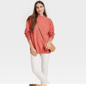 Oversized mock neck sweater